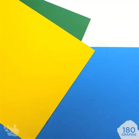 Kit Papel Color Plus Brasil 180g A4 30 Folhas Parcelamento Sem Juros