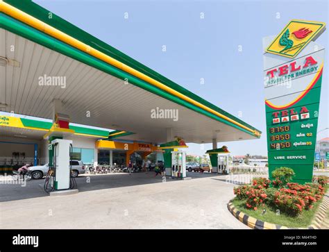 Tela petroleum - a Tela fuel service station in Kampot, Cambodia, Asia ...