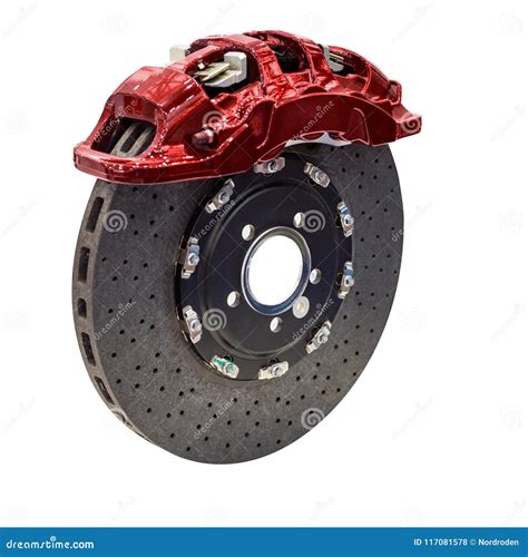 Steel Brake Disc Complete With Brake Pads Stock Photo Image Of