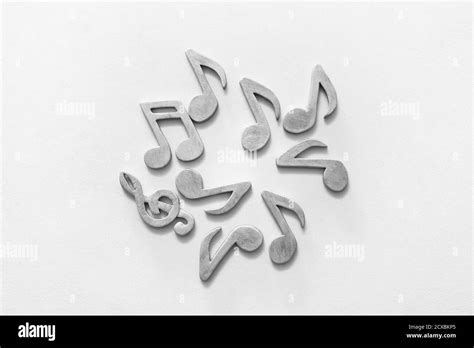 Music notes on white background Stock Photo - Alamy