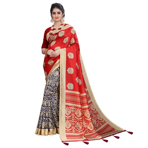 Silk Red Fancy Saree 6 3 M With Blouse Piece At Rs 500 In Surat Id