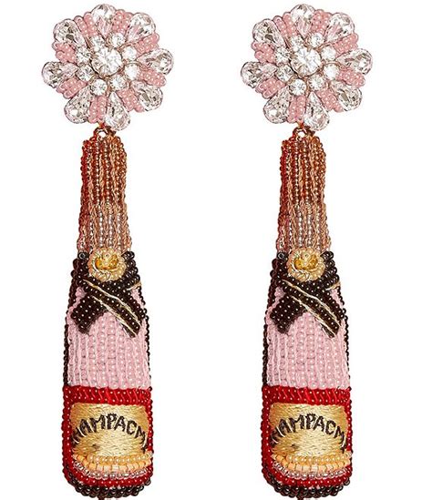 Mignonne Gavigan Champagne Beaded Statement Drop Earrings Dillard S