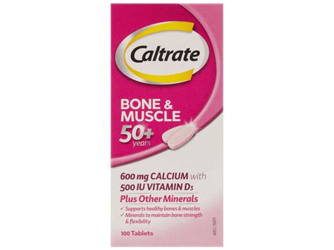 Caltrate Bone And Muscle 50 Years 100 Tablets Medicines R Us Group