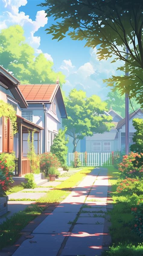 Anime Village House Nature Landscape Aesthetic 92 Wallpaper Images