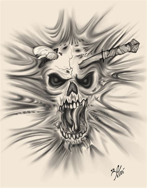 Skulls And Smoke Tattoo Designs