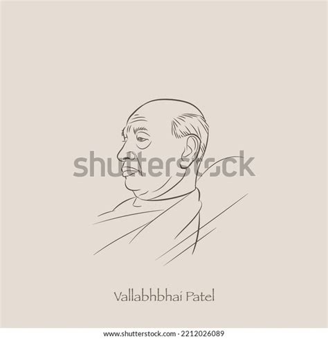 Sardar Vallabhbhai Patel Line Drawing Vector