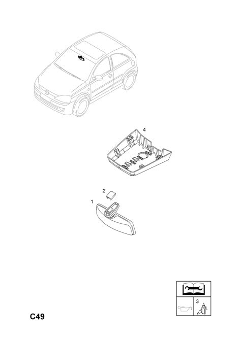 Opel CORSA C Rear View Mirror EPC Online WebAutoCats