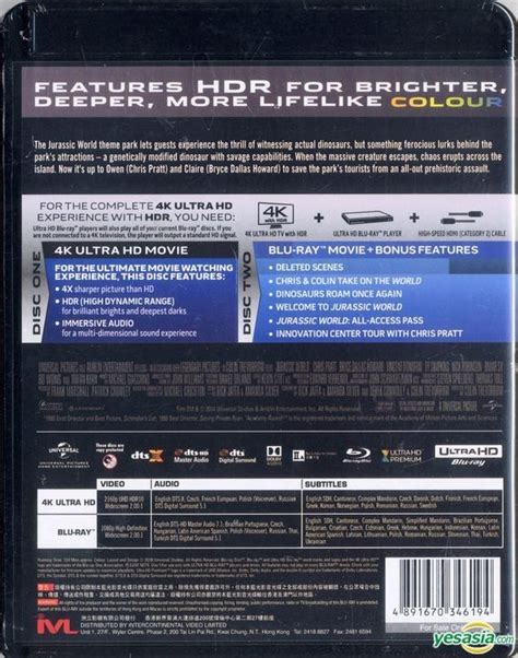 Yesasia Jurassic World K Ultra Hd Blu Ray Hong Kong