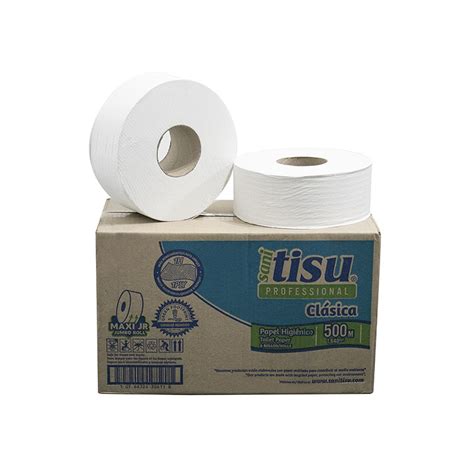 Papel Higiénico Jumbo Roll Sanitisu Classic 1h Caja De 6 Rollos De