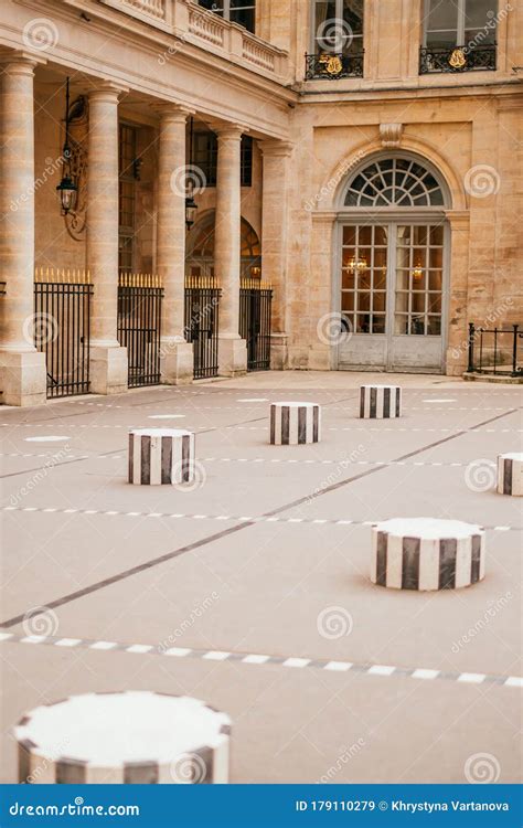 The Colonnes De Buren In The Palais Royal In Paris Editorial Photo