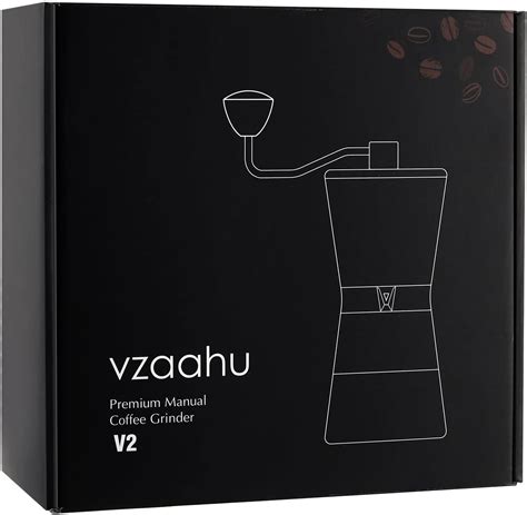 Vzaahu Molinillo de café manual con rebaba cónica de acero inoxidable