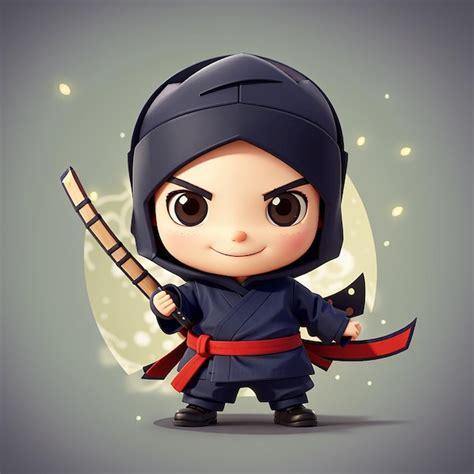 Lindo Dibujo De Ninja Shuriken Con Palo Dibujos Animados Icono