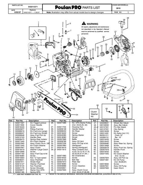 Ipl Poulan Pro 3816 952802129 2007 10 Chian Saw