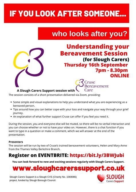 Understanding Your Bereavement Session Slough Carers Support