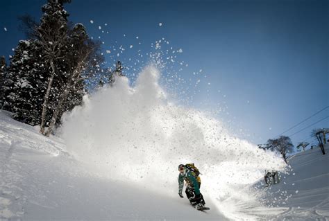 Snowboarding Gulmarg Ski Resort Jammu Kashmir India