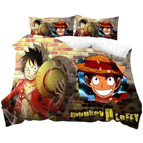 Housse De Couette One Piece Manga Luffy Zoro One Piece Anime Motif 3D