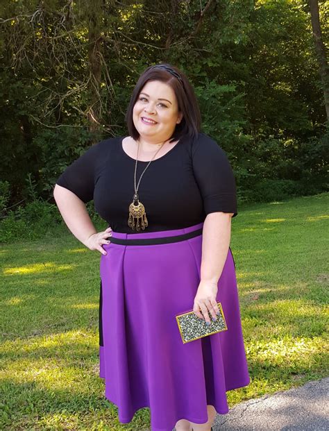 Thestylesupreme Ootd Eloquii Purple Midi Skirt