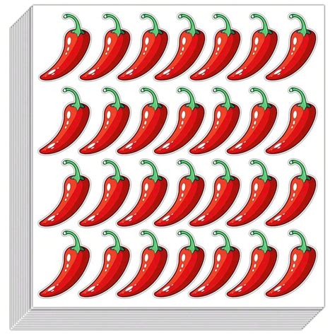 Spicy Stickers Red Chili Pepper Stickers Spicy Level Indicator Labels Grocery Store Food Warning