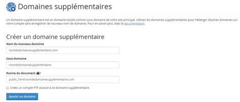 Configurer Un Domaine Suppl Mentaire Dans Cpanel Amen Fr