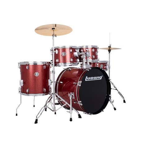 Ludwig Accent Fuse Pc Drum Kit Red Sparkle Gear Music