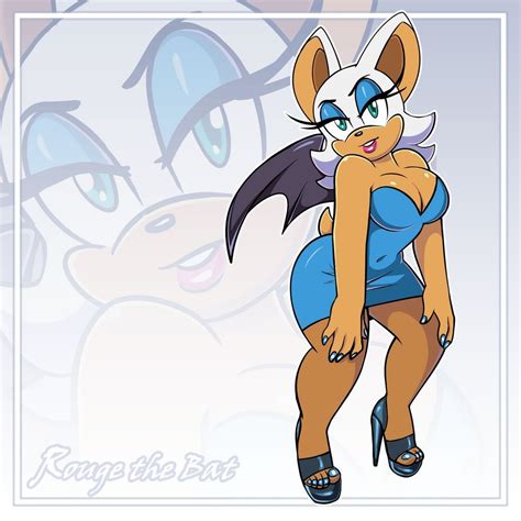 Bluedress By Omegasunburst On Deviantart Rouge The Bat Thicc Drawing