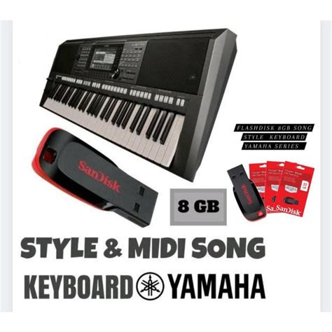 Jual STYLE AND MIDI SONG KEYBOARD YAMAHA SERIES FLASHDISK 8GB SING AND