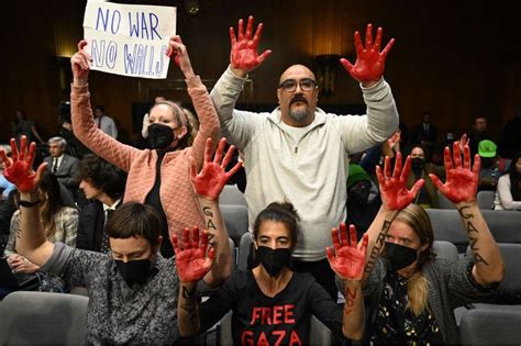 Anti War Protesters Interrupt Antony Blinken At Us Senate Hearing Bbc