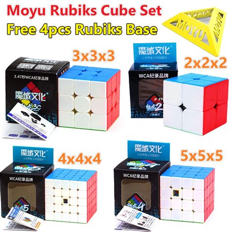 Moyu Magic Cube Set 2x2 3x3 4x4 5x5 4pcs Cube Toy Moyu Meilong Shopee