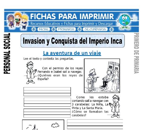 La Conquista Del Imperio Incaico Para Niños Actividad Del Niño