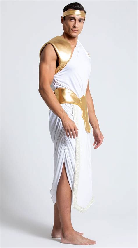 Ancient Greek Theme Party Costume Mens Greek Mythology God Toga One