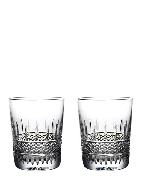 Waterford Crystal Irish Lace Whiskey Glass Set Of 2 Blarney