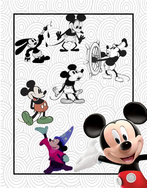 Progression Of Time Evolution Of Mickey Mouse Behance