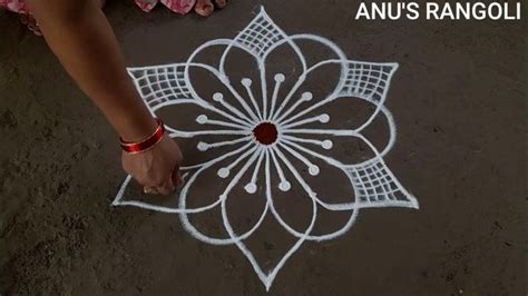 Ugadi Special Rangoli Design 3 2dots Anu Srangoli Small Beautiful Kolam