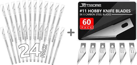 Jetmore 24 Pack Exacto Knife And 60 Pack 11 Hobby Blades