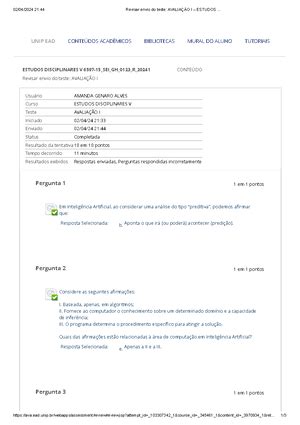 QUESTIONARIO UNIDADE I RECURSOS MATERIAIS E PATRIMONIAIS Revisar