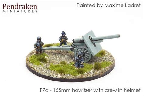 Pendraken Mm Wwi French Mm Howitzer With Crew In Helmet