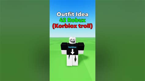 Making 42 Robux Korblox Outfit Idea🤑 Youtube