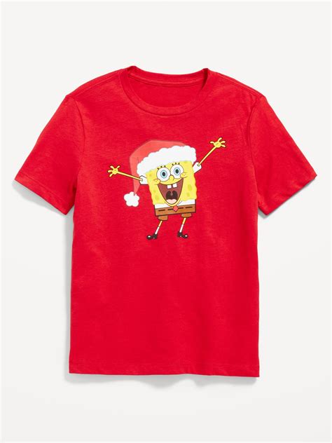 Spongebob Squarepants™ Gender Neutral Holiday Graphic T Shirt For Kids