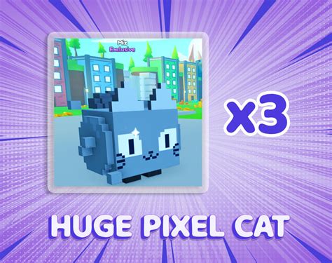 Psx X3 Huge Pixel Cat Etsy