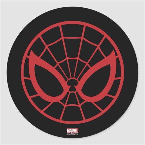 Spider Man Iconic Graphic Classic Round Sticker Zazzle Marvel