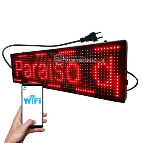 Painel Luminoso Letreiro Led 6820 Conectividade Wi Fi Alto Brilho