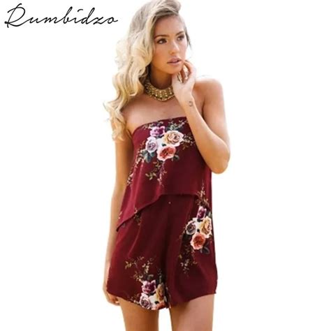 Floral Print Chiffon Playsuit Women 2018 Summer Sexy Off Shoulder