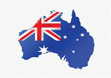 Mapa Y Bandera De Australia Idea Dise O Gr Fico Azul Oficial Vector Png