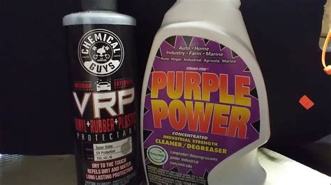 Chemical Guys Vrp And Purple Power Cleaner And Degreaser Demonstration On Workbench 6 17 23 Youtube