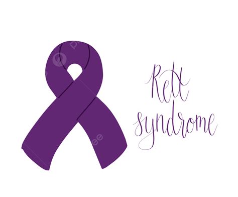 Rett Syndrome Awareness Month October Handwritten Lettering And Purple