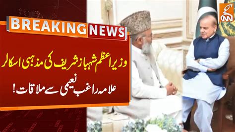 Pm Shehbaz Meets Religious Scholar Allama Raghib Naeemi Breaking News