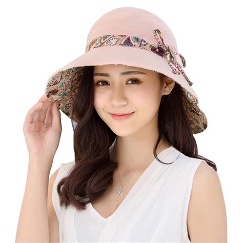 Tureclos Summer Women Beach Wide Brim Hat Sun Cap With Bowtie