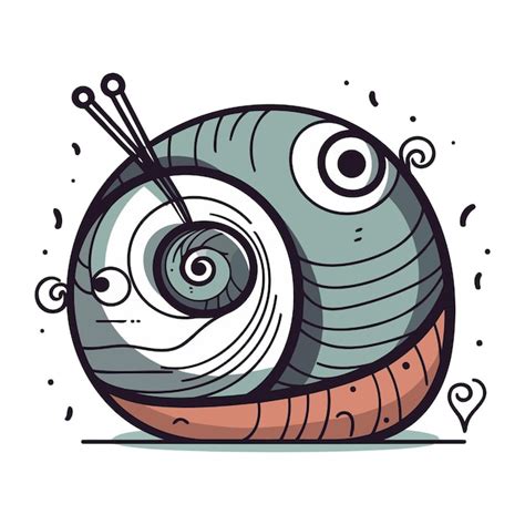 Cartoon Caracol Ilustra O Vetorial De Um Caracol Caracol Desenhado