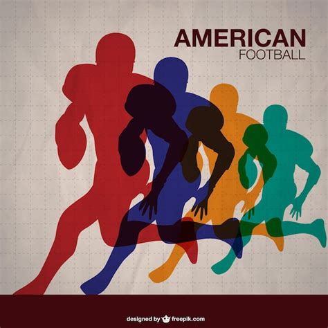 American Football Spieler Vektor Vorlage Premium Vektor