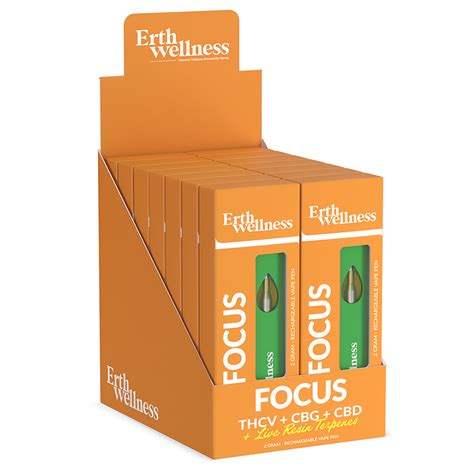 Erth Wellness Focus Thcv Cbg Cbd Live Resin Disposable 2g